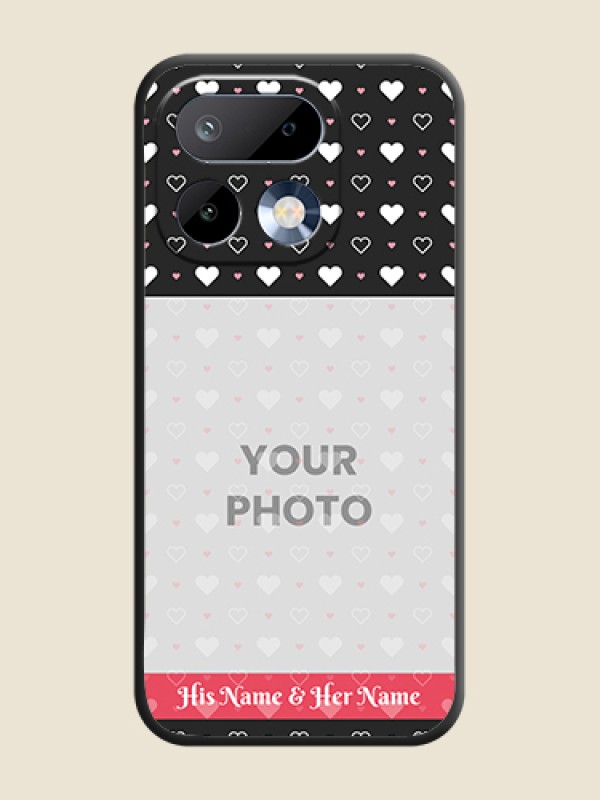 Custom White Color Love Symbols with Text Design on Photo On Space Black Custom Soft Matte Mobile Back Cover - Realme 16 Pro 5G - alternate view