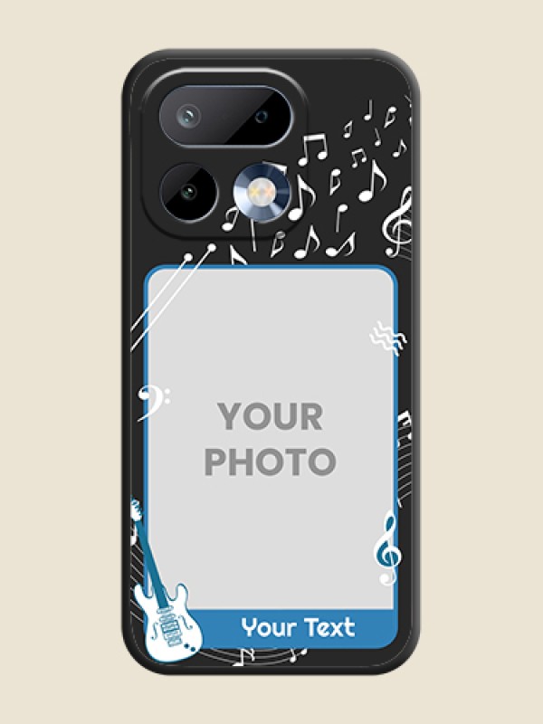 Custom Musical Theme Design with Text on Photo On Space Black Custom Soft Matte Mobile Back Cover - Realme 16 Pro 5G - alternate view