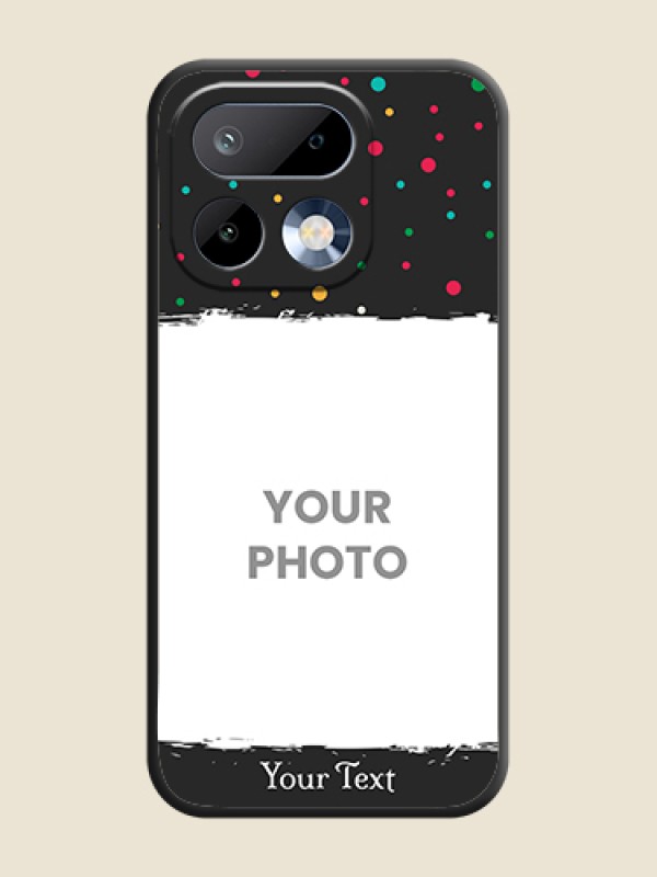Custom Multicolor Dotted Pattern with Text On Space Black Custom Soft Matte Mobile Back Cover - Realme 16 Pro 5G - alternate view