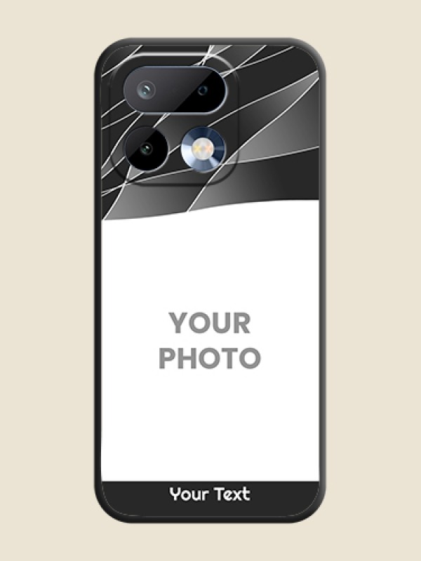 Custom Mixed Wave Lines on Photo On Space Black Custom Soft Matte Mobile Back Cover - Realme 16 Pro 5G - alternate view