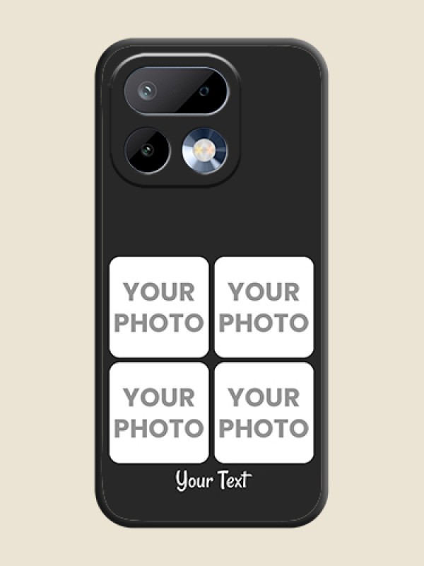 Custom Floral Art with 6 Image Holder on Photo On Space Black Custom Soft Matte Mobile Back Cover - Realme 16 Pro 5G - alternate view