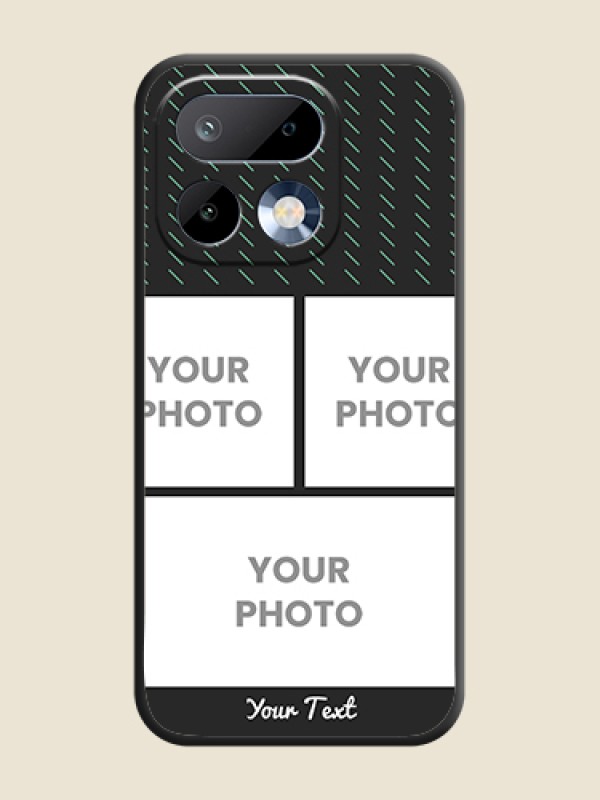 Custom Cross Dotted Pattern with 2 Image Holder On Space Black Custom Soft Matte Mobile Back Cover - Realme 16 Pro 5G - alternate view