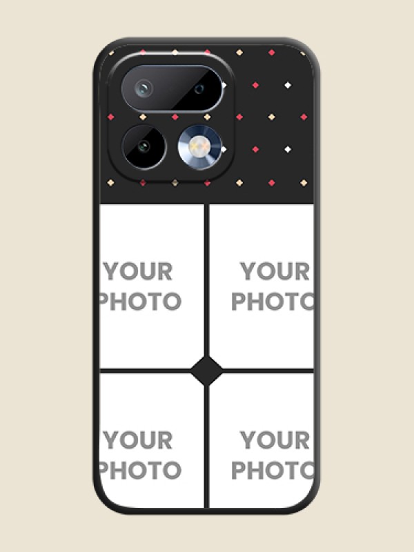 Custom Multicolor Dotted Pattern with 4 Image Holder On Space Black Custom Soft Matte Mobile Back Cover - Realme 16 Pro 5G - alternate view