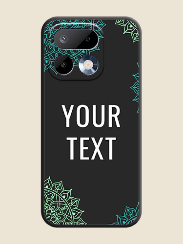 Custom Your Name with Floral Design On Space Black Custom Soft Matte Mobile Back Cover - Realme 16 Pro 5G - alternate view