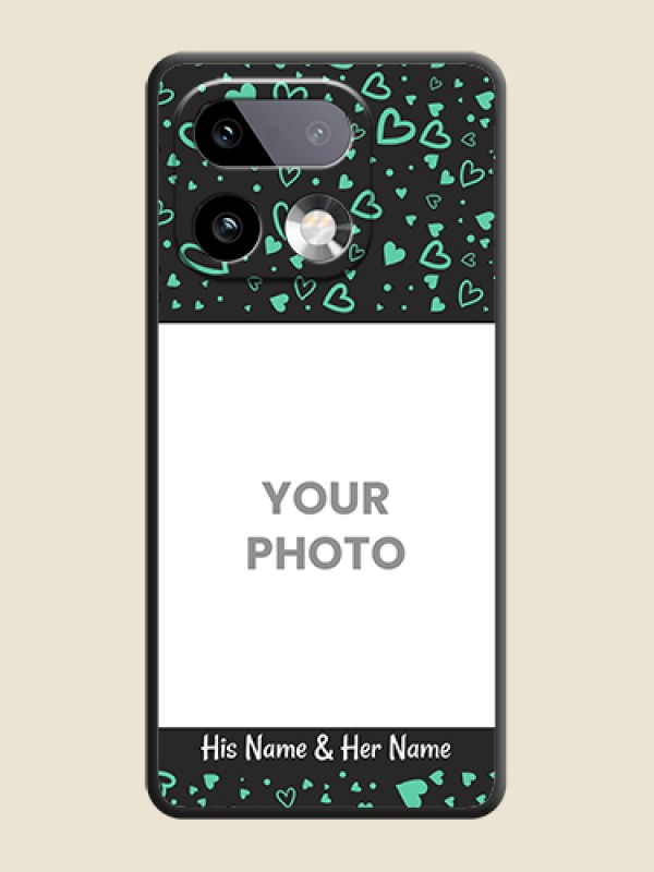 Custom Sea Green Indefinite Love Pattern on Photo On Space Black Custom Soft Matte Mobile Back Cover - Realme 16 Pro Plus 5G - alternate view