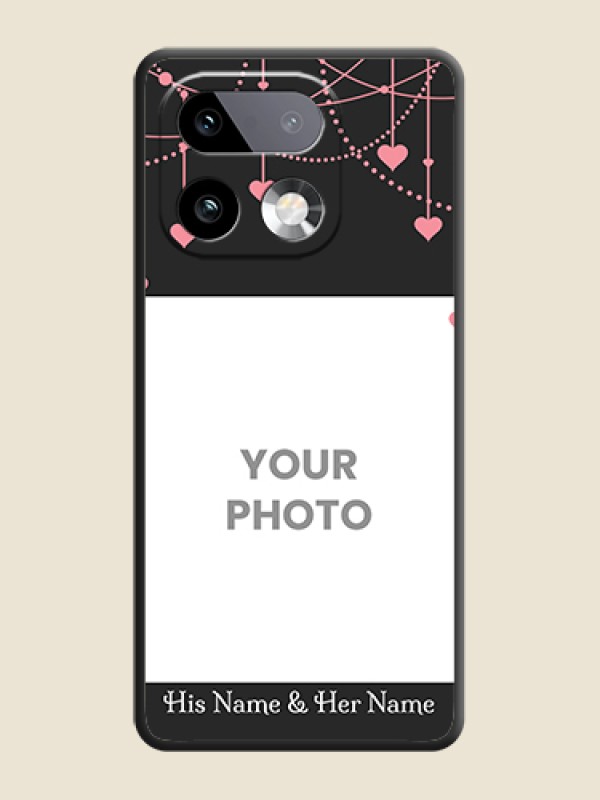 Custom Pink Love Hangings with Text On Space Black Custom Soft Matte Mobile Back Cover - Realme 16 Pro Plus 5G - alternate view