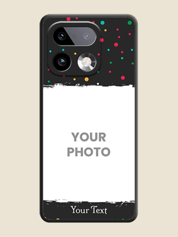 Custom Multicolor Dotted Pattern with Text On Space Black Custom Soft Matte Mobile Back Cover - Realme 16 Pro Plus 5G - alternate view