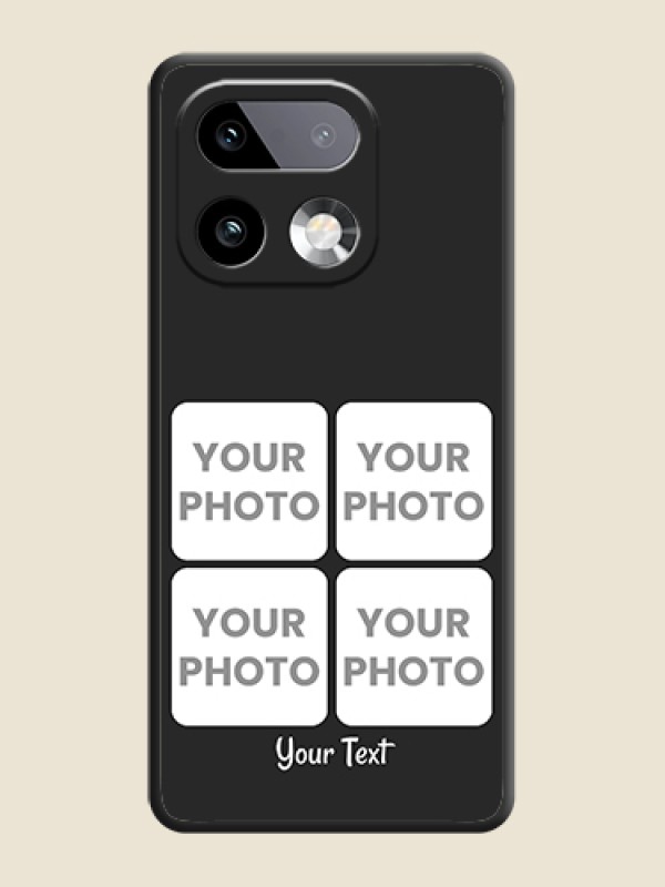 Custom Floral Art with 6 Image Holder on Photo On Space Black Custom Soft Matte Mobile Back Cover - Realme 16 Pro Plus 5G - alternate view