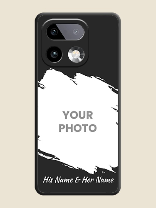 Custom Grunge Brush Strokes on Photo On Space Black Custom Soft Matte Mobile Back Cover - Realme 16 Pro Plus 5G - alternate view