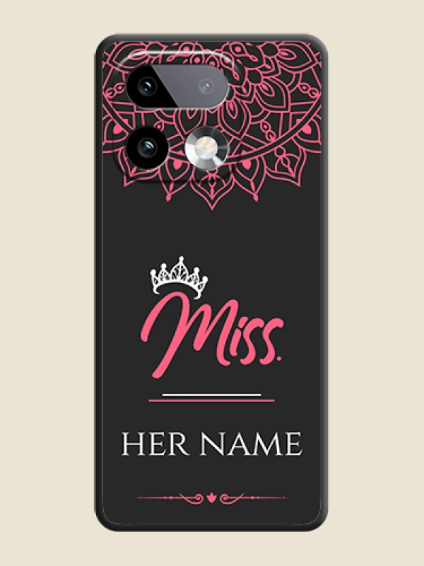 Custom Mrs Name with Floral Design On Space Black Custom Soft Matte Mobile Back Cover - Realme 16 Pro Plus 5G - alternate view
