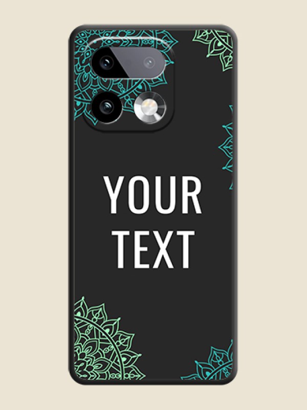 Custom Your Name with Floral Design On Space Black Custom Soft Matte Mobile Back Cover - Realme 16 Pro Plus 5G - alternate view