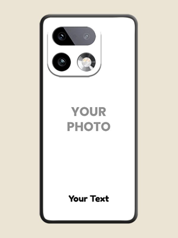 Custom Full Single Pic Upload With Text On Space Black Custom Soft Matte Mobile Back Cover - Realme 16 Pro Plus 5G - alternate view