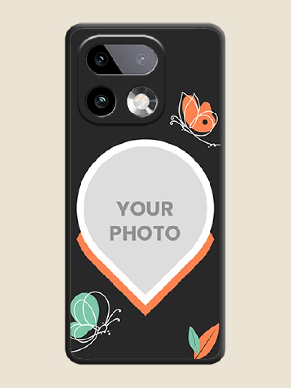 Custom Upload Pic With Simple Butterly Design On Space Black Custom Soft Matte Mobile Back Cover - Realme 16 Pro Plus 5G - alternate view