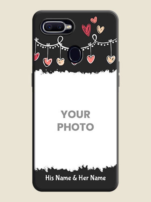 Custom Pink Love Hangings with Name on Space Black Custom Soft Matte Phone Cases - Realme 2 Pro - alternate view
