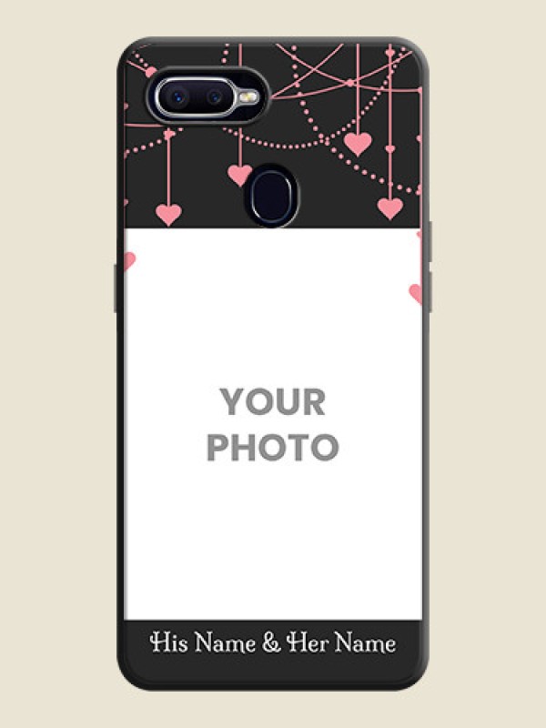 Custom Pink Love Hangings with Text on Space Black Custom Soft Matte Back Cover - Realme 2 Pro - alternate view