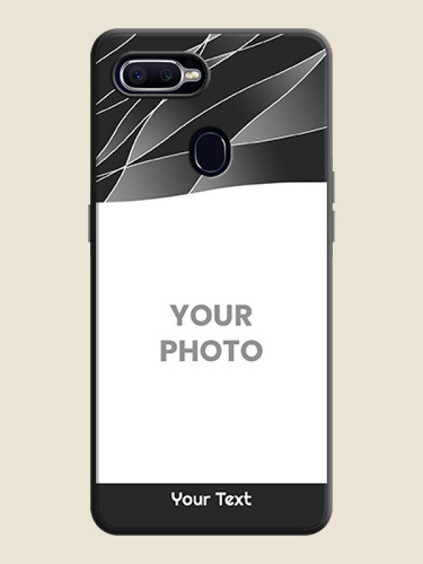 Custom Mixed Wave Lines - Photo on Space Black Soft Matte Mobile Cover - Realme 2 Pro - alternate view