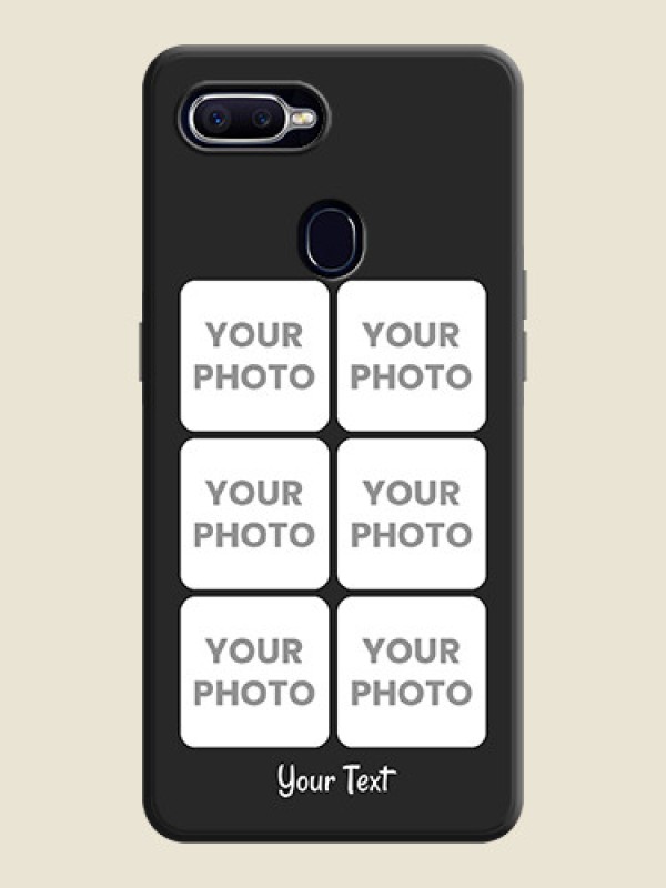 Custom Floral Art with 6 Image Holder - Photo on Space Black Soft Matte Mobile Case - Realme 2 Pro - alternate view