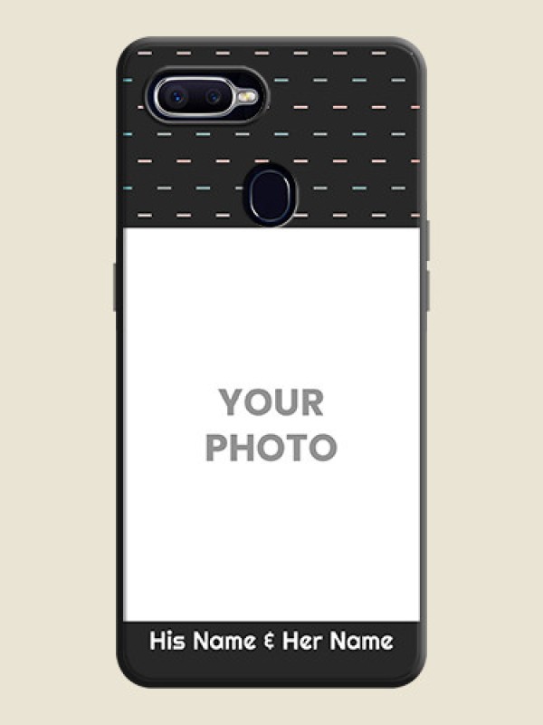 Custom Line Pattern Design with Text on Space Black Custom Soft Matte Phone Back Cover - Realme 2 Pro - alternate view
