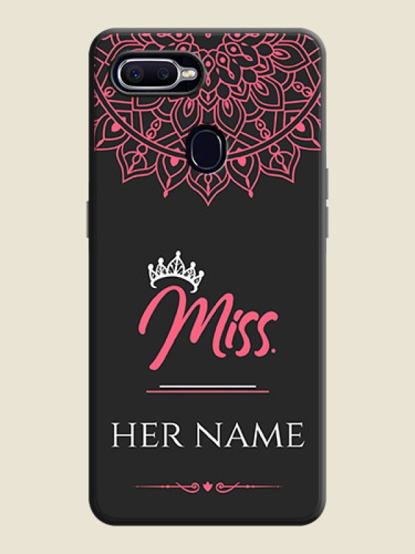 Custom Mrs Name with Floral Design on Space Black Personalized Soft Matte Phone Covers - Realme 2 Pro - alternate view