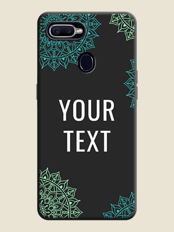 Custom Your Name with Floral Design on Space Black Custom Soft Matte Back Cover - Realme 2 Pro - alternate view