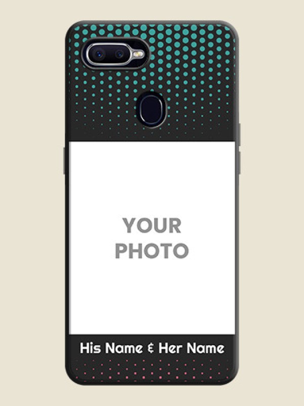 Custom Faded Dots with Grunge Photo Frame and Text on Space Black Custom Soft Matte Phone Cases - Realme 2 Pro - alternate view