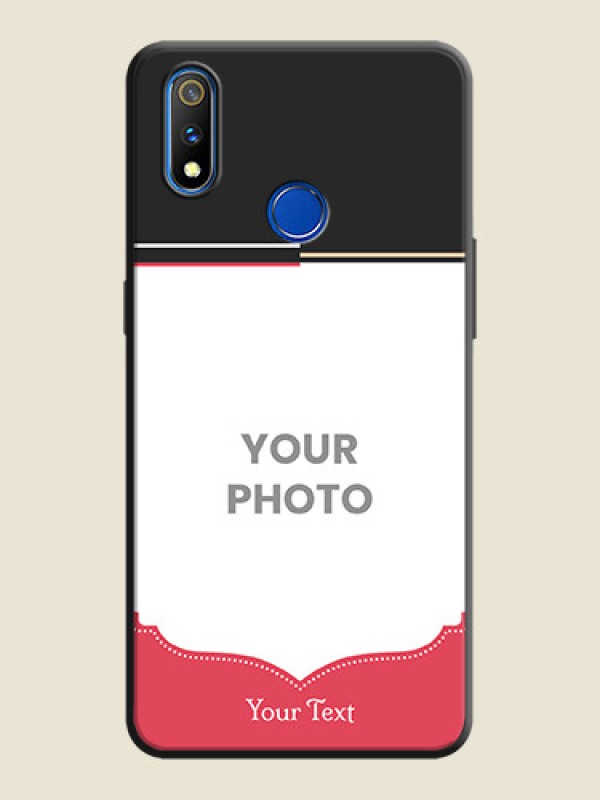 Custom Classic Plain Design with Name - Photo on Space Black Soft Matte Phone Cover - Realme 3 Pro - alternate view