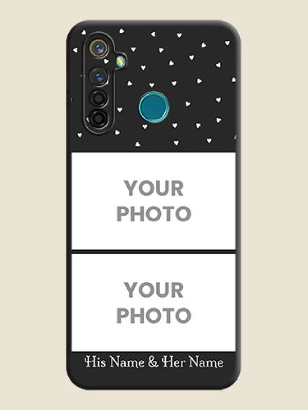 Custom Miniature Love Symbols with Name on Space Black Custom Soft Matte Back Cover - Realme 5 Pro - alternate view