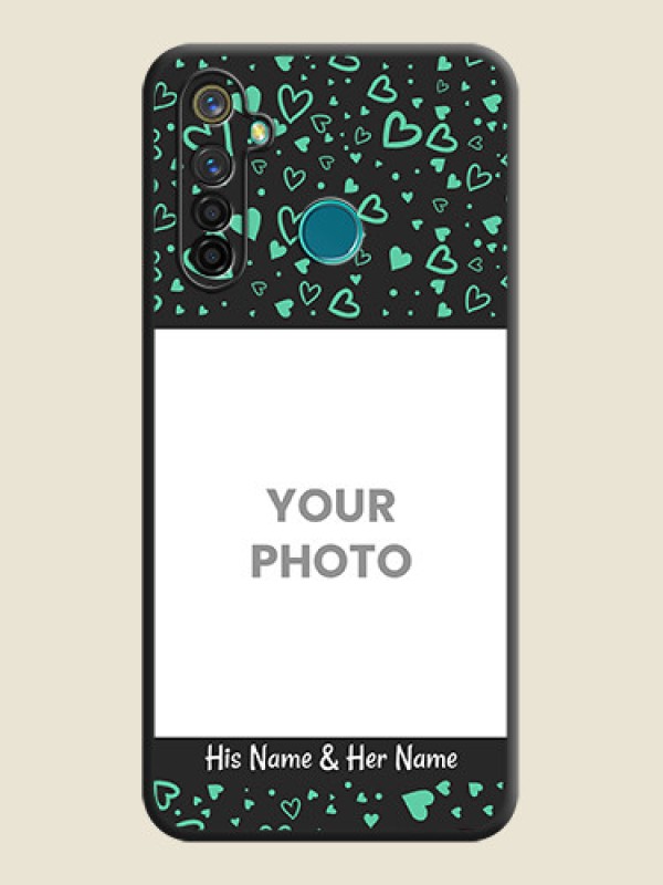 Custom Sea Green Indefinite Love Pattern - Photo on Space Black Soft Matte Mobile Cover - Realme 5 Pro - alternate view