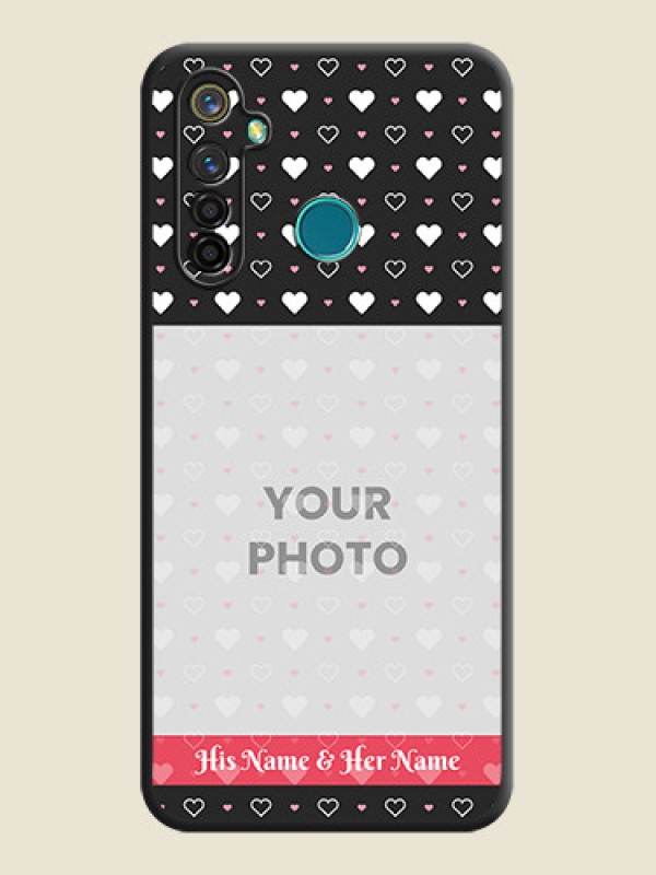 Custom White Color Love Symbols with Text Design - Photo on Space Black Soft Matte Phone Cover - Realme 5 Pro - alternate view