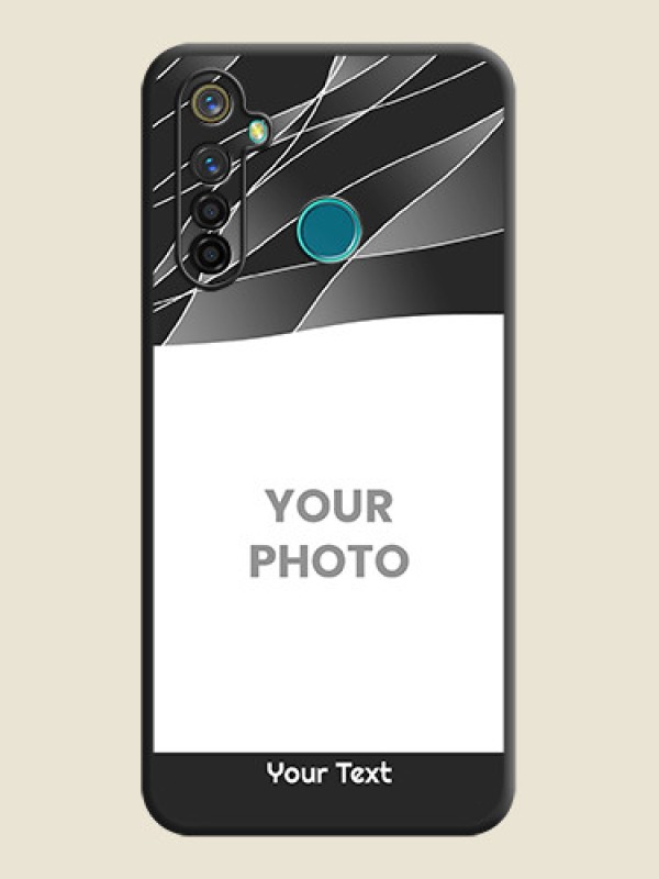 Custom Mixed Wave Lines - Photo on Space Black Soft Matte Mobile Cover - Realme 5 Pro - alternate view