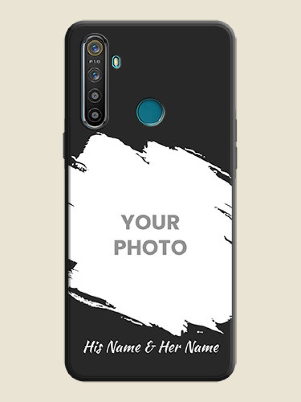 Custom Grunge Brush Strokes - Photo on Space Black Soft Matte Back Cover - Realme 5 - alternate view
