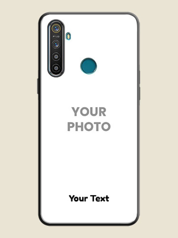 Custom Full Single Pic Upload With Text On Space Black Personalized Soft Matte Phone Covers -Realme 5 - alternate view
