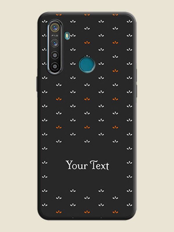 Custom Simple Pattern With Custom Text On Space Black Personalized Soft Matte Phone Covers -Realme 5 - alternate view