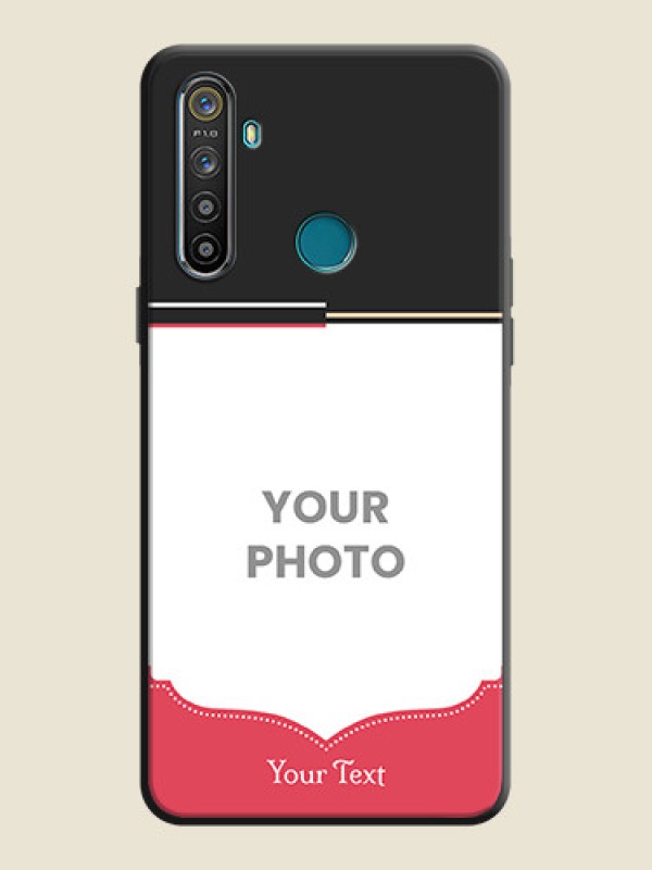 Custom Classic Plain Design with Name - Photo on Space Black Soft Matte Phone Cover - Realme 5I - alternate view