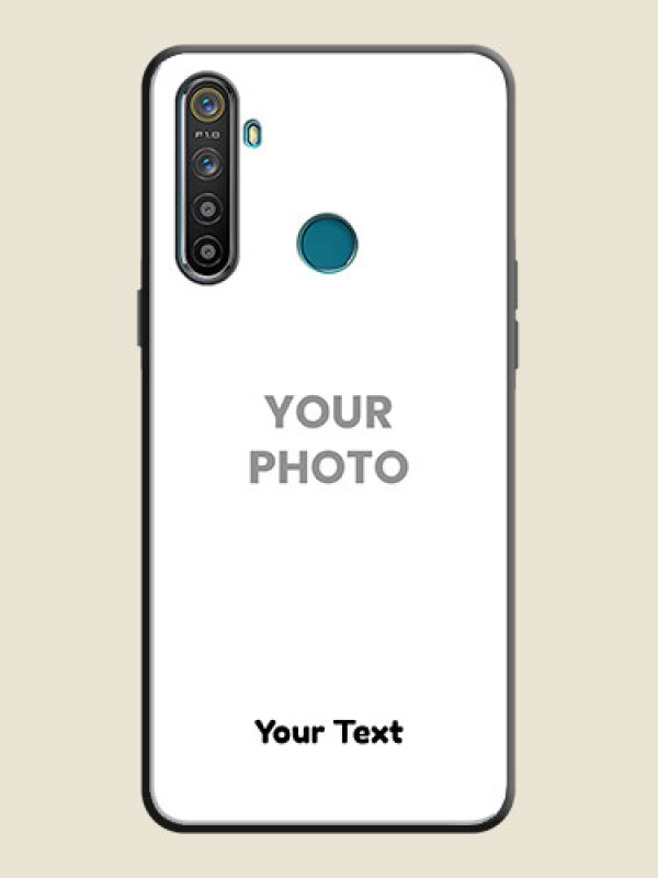 Custom Full Single Pic Upload With Text On Space Black Personalized Soft Matte Phone Covers -Realme 5I - alternate view