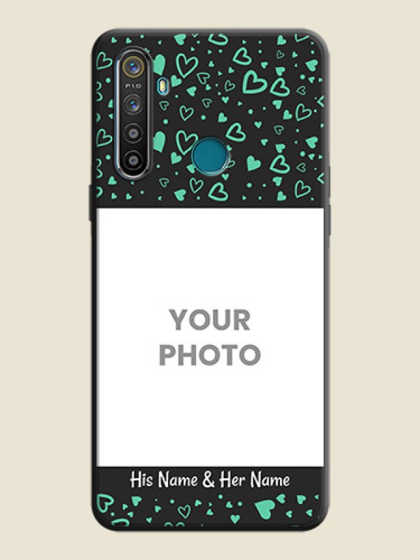 Custom Sea Green Indefinite Love Pattern - Photo on Space Black Soft Matte Mobile Cover - Realme 5S - alternate view