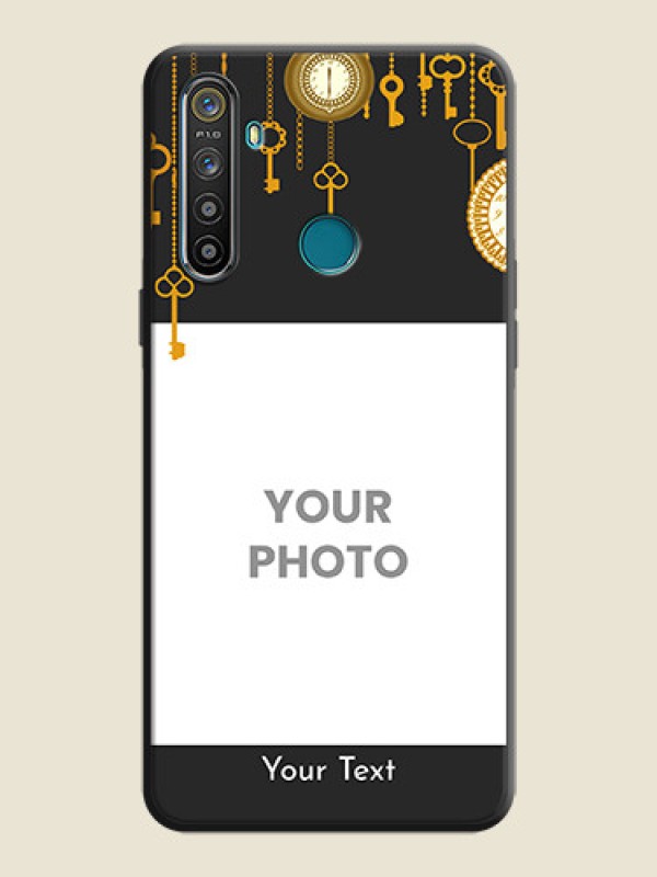 Custom Decorative Design with Text on Space Black Custom Soft Matte Back Cover - Realme 5S - alternate view