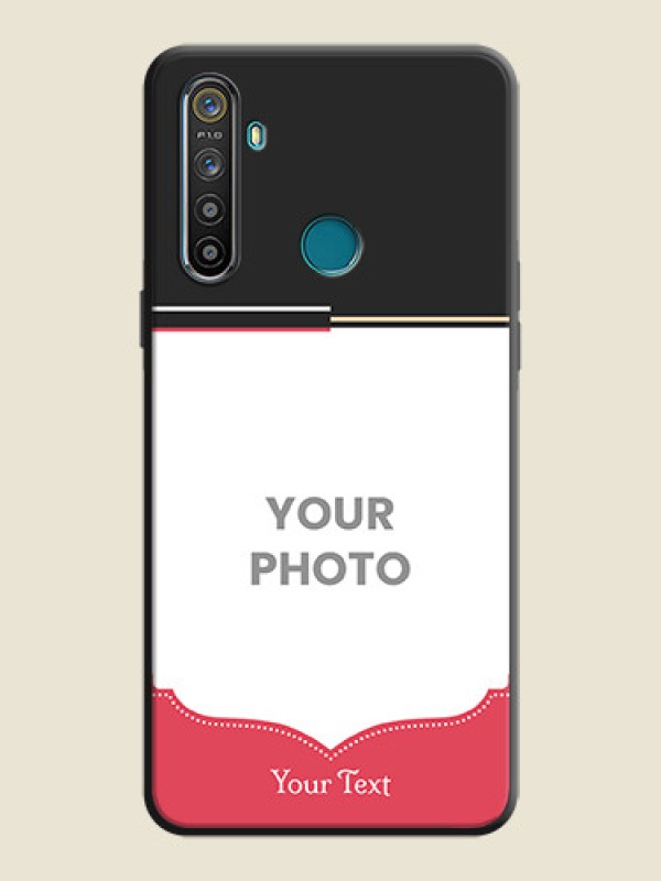 Custom Classic Plain Design with Name - Photo on Space Black Soft Matte Phone Cover - Realme 5S - alternate view