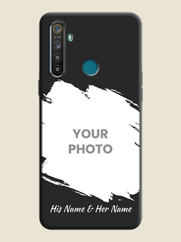 Custom Grunge Brush Strokes - Photo on Space Black Soft Matte Back Cover - Realme 5S - alternate view