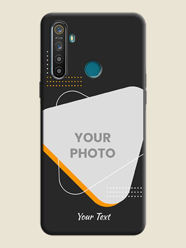 Custom Yellow Triangle - Photo on Space Black Soft Matte Phone Cover - Realme 5S - alternate view