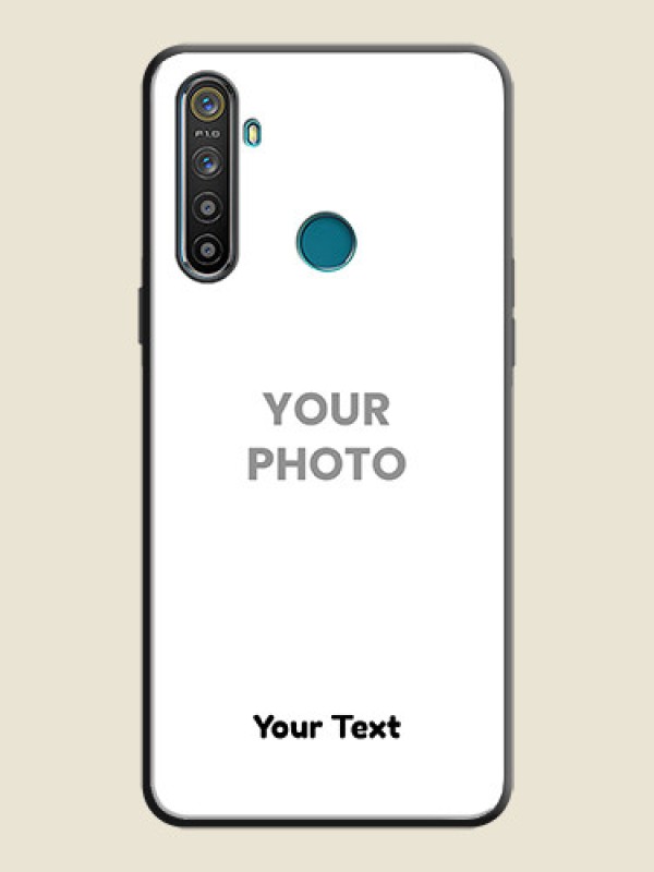Custom Full Single Pic Upload With Text On Space Black Personalized Soft Matte Phone Covers -Realme 5S - alternate view