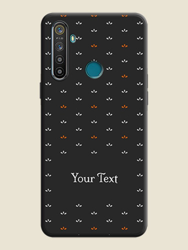 Custom Simple Pattern With Custom Text On Space Black Personalized Soft Matte Phone Covers -Realme 5S - alternate view