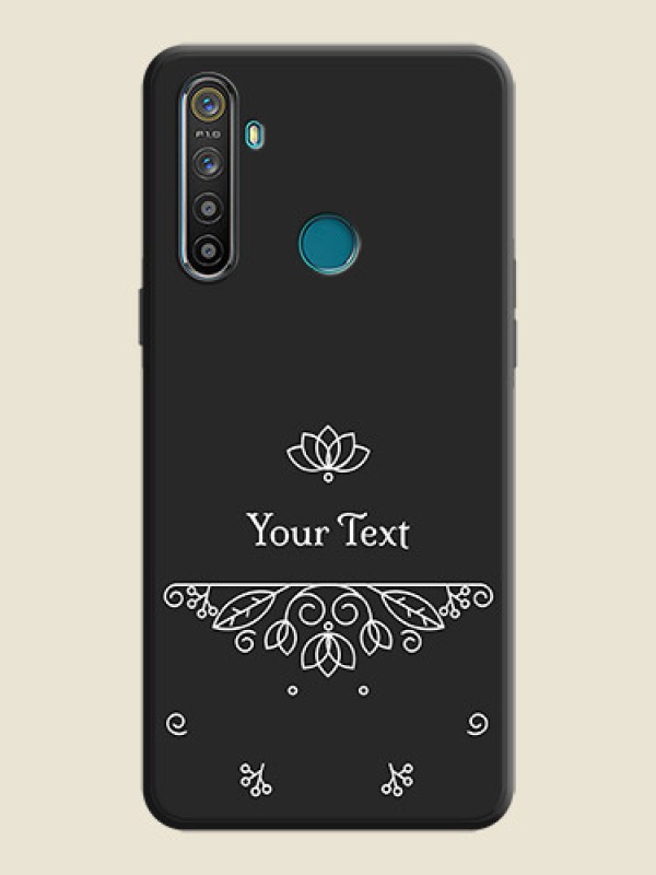 Custom Lotus Garden Custom Text On Space Black Personalized Soft Matte Phone Covers -Realme 5S - alternate view