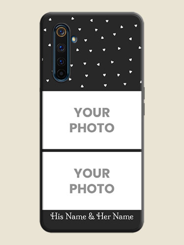 Custom Miniature Love Symbols with Name on Space Black Custom Soft Matte Back Cover - Realme 6 Pro - alternate view