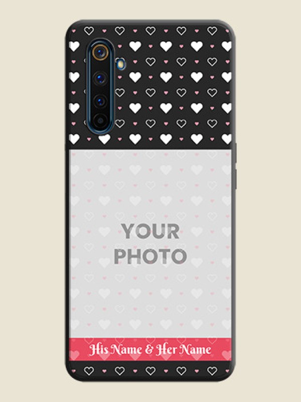 Custom White Color Love Symbols with Text Design - Photo on Space Black Soft Matte Phone Cover - Realme 6 Pro - alternate view