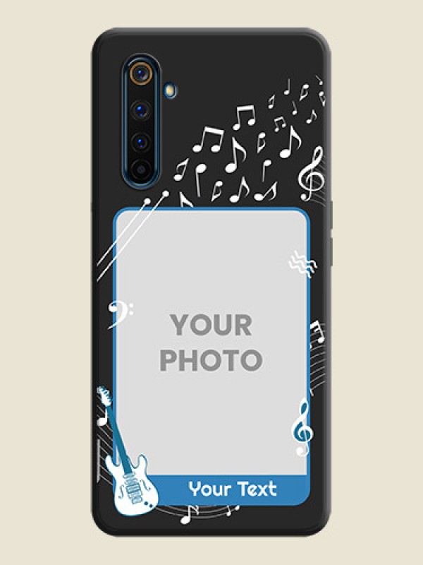 Custom Musical Theme Design with Text - Photo on Space Black Soft Matte Mobile Case - Realme 6 Pro - alternate view