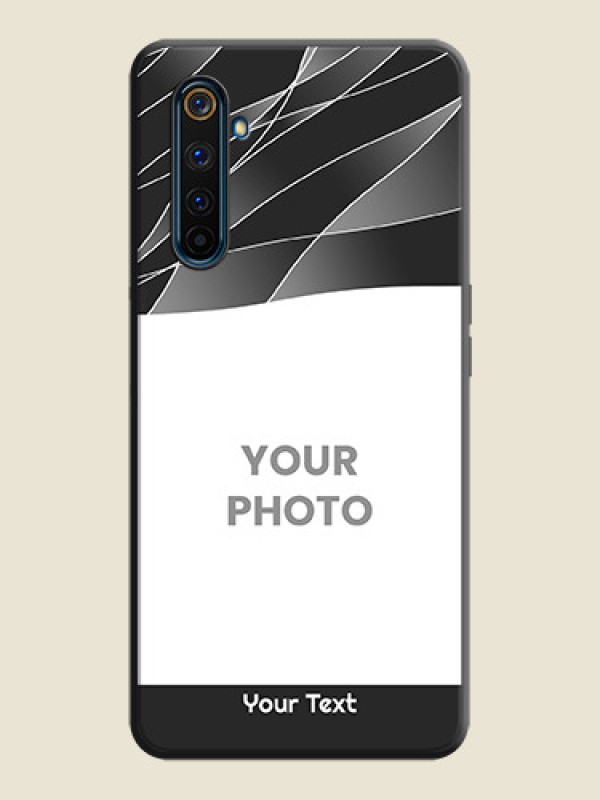 Custom Mixed Wave Lines - Photo on Space Black Soft Matte Mobile Cover - Realme 6 Pro - alternate view