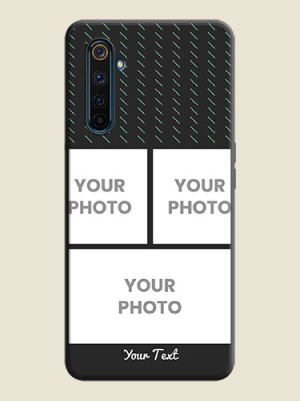 Custom Cross Dotted Pattern with 2 Image Holder  on Personalised Space Black Soft Matte Cases - Realme 6 Pro - alternate view