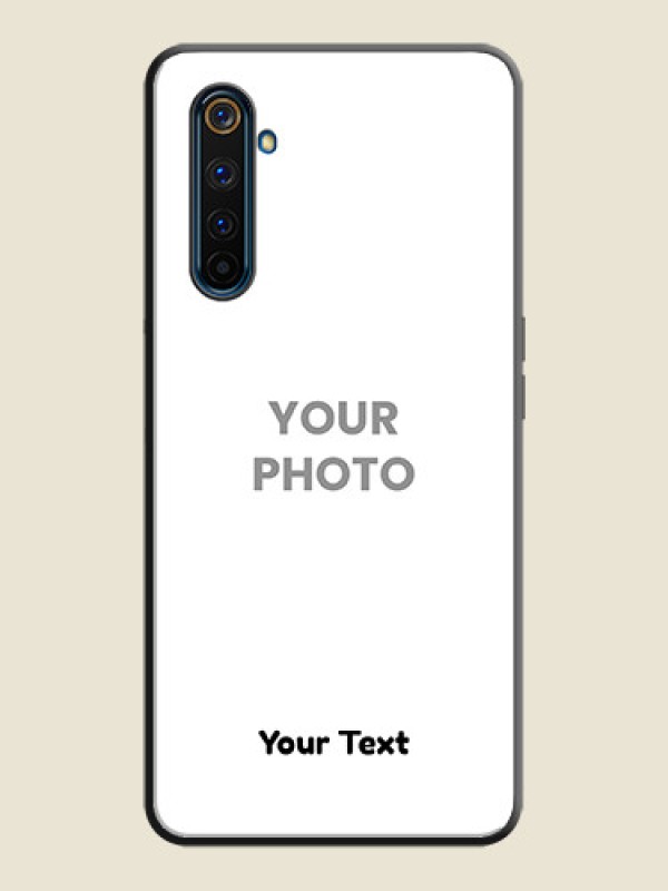 Custom Full Single Pic Upload With Text On Space Black Personalized Soft Matte Phone Covers -Realme 6 Pro - alternate view
