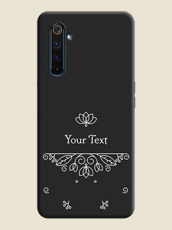 Custom Lotus Garden Custom Text On Space Black Personalized Soft Matte Phone Covers -Realme 6 Pro - alternate view